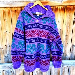 💜 Vintage 90's Abstract Sweater